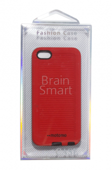 Накладка силиконовая Motomo полоски iPhone 5/5S/SE Красный - фото, изображение, картинка