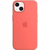 Накладка Silicone Case Original iPhone 13 mini (25) Красная Камелия - фото, изображение, картинка