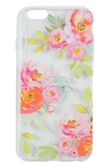 Накладка силикон Kauaro Цветы Swarovski iPhone 6 Plus Прозрачный - фото, изображение, картинка