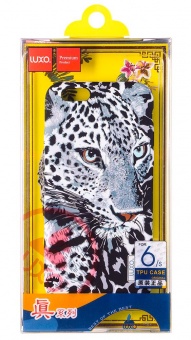 Накладка силиконовая Luxo фосфорная iPhone 6 Леопард D1 - фото, изображение, картинка