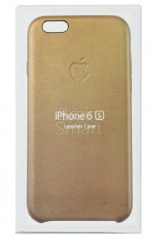 Накладка оригинал кожа iPhone 6 Золотой - фото, изображение, картинка