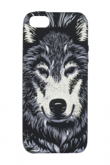 Накладка силиконовая Umku iPhone 5/5S/SE Волк(7) - фото, изображение, картинка