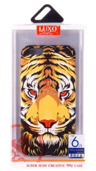 Накладка силиконовая Luxo фосфорная iPhone 6 Тигр4 - фото, изображение, картинка