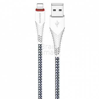 USB кабель Lightning Borofone BX25 Powerful (1м) Белый - фото, изображение, картинка