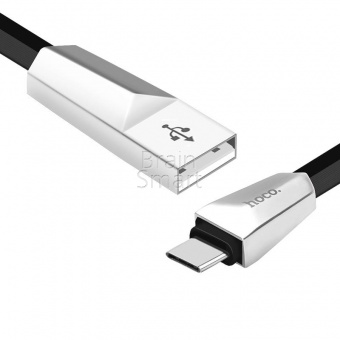 USB кабель Type-C HOCO X4 Zinc Alloy Rhombus (1,2м) Черный - фото, изображение, картинка