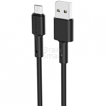 USB кабель Micro Borofone BX31 Soft Silicone (1м) Черный - фото, изображение, картинка
