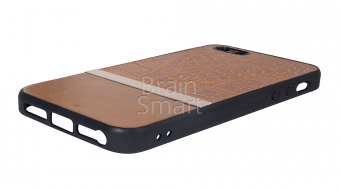 Накладка силиконовая под кожу змеи с магнитом iPhone 5/5S/SE Св. Коричневый - фото, изображение, картинка