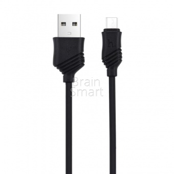 USB кабель Micro HOCO X6 Khaki (1м) Черный - фото, изображение, картинка