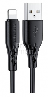 USB кабель Lightning Borofone BX48 (1м) Черный - фото, изображение, картинка