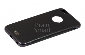Накладка силиконовая J-Case Jack Series под кожу с магнитом iPhone 6 Plus Черный - фото, изображение, картинка