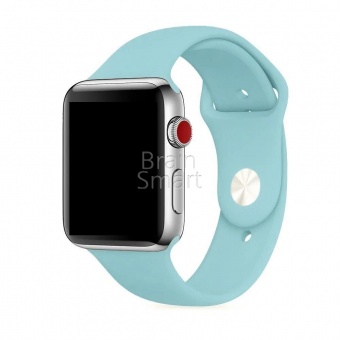 Ремешок силиконовый Sport для Apple Watch (38/40мм) S (21) Бирюзовый - фото, изображение, картинка