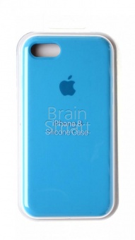 Накладка Silicone Case Original iPhone 7/8/SE (16) Голубой - фото, изображение, картинка