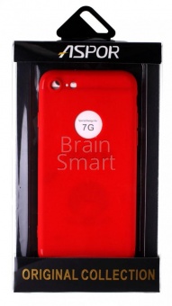 Накладка силиконовая Aspor Original Collection Soft Touch iPhone 7/8/SE Красный - фото, изображение, картинка