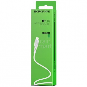 USB кабель Lightning Borofone BX16 Easy (1м) Белый - фото, изображение, картинка