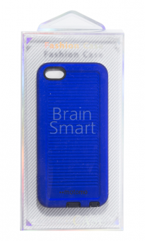 Накладка силиконовая Motomo полоски iPhone 5/5S/SE Синий - фото, изображение, картинка