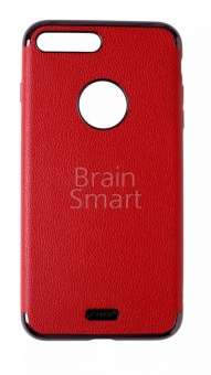 Накладка силиконовая J-Case Jack Series под кожу с магнитом iPhone 7 Plus/8 Plus Красный - фото, изображение, картинка