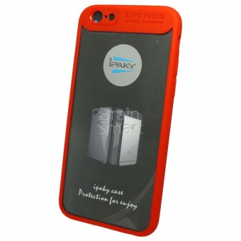 Накладка силиконовая iPaky Letou iPhone 6/6S Красный/Прозрачный - фото, изображение, картинка