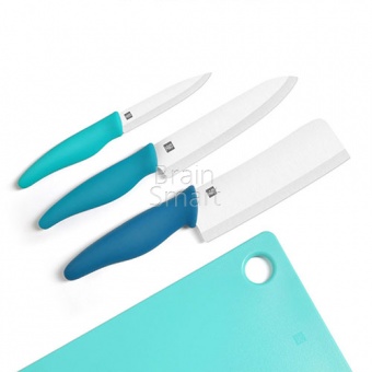 Набор Ножей Керамических Xiaomi HuoHou Fire Ceramic Knife Cutting Board Set - фото, изображение, картинка