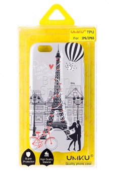Накладка силиконовая Umku iPhone 6/6S Париж (5) - фото, изображение, картинка