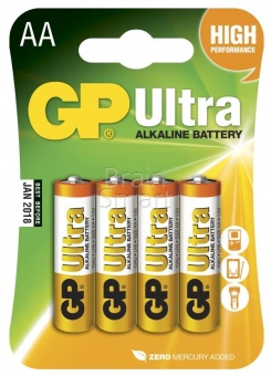 Эл. питания GP LR6 Ultra (4 шт/блистер) Alkaline - фото, изображение, картинка