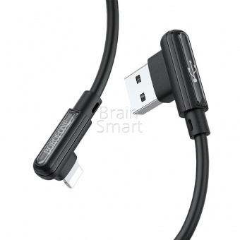 USB кабель Lightning Borofone BX58 L-Type 2,4A (1м) Черный* - фото, изображение, картинка