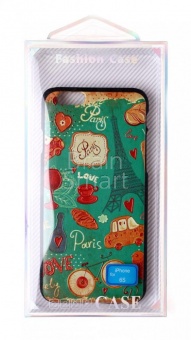 Накладка пластиковая Soft touch с рисунком iPhone 6s Paris - фото, изображение, картинка