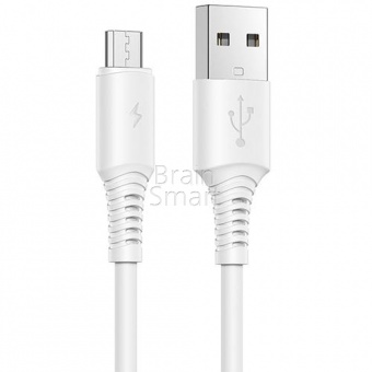 USB кабель Micro Borofone BX47 Coolway (1м) Белый - фото, изображение, картинка