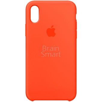 Накладка Silicone Case Original iPhone XS Max (13) Ярко-Оранжевый - фото, изображение, картинка