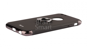 Накладка силиконовая Oucase Passat Series iPhone 6 С кольцом Черный - фото, изображение, картинка