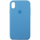 Накладка Silicone Case Original iPhone XR (53) Голубая Хризантема - фото, изображение, картинка
