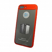 Накладка силиконовая iPaky Letou iPhone 7 Plus/8 Plus Красный/Прозрачный