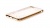 Накладка силиконовая Swarovski со стразами iPhone 7/8 (004) Золотой/Белый - фото, изображение, картинка