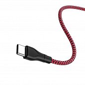 USB кабель Type-C Borofone BX39 Nylon 3,0A (1м) Красный* - фото, изображение, картинка