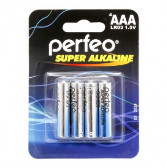 Эл. питания Perfeo LR03 Super (4 шт/блистер) Alkaline - фото, изображение, картинка