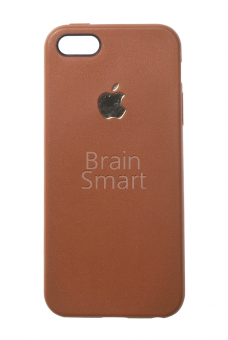 Накладка прорезиненная ориг iPhone 5/5S/SE Коричневый - фото, изображение, картинка