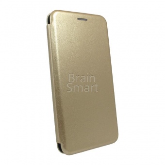 Книжка кожа Brauffen Xiaomi Mi 8 Золотой тех.упак - фото, изображение, картинка