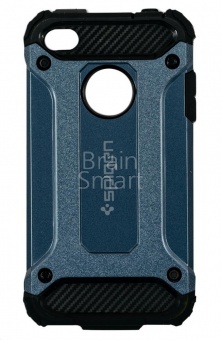 Накладка противоударная New Spigen iPhone 4/4S Синий - фото, изображение, картинка