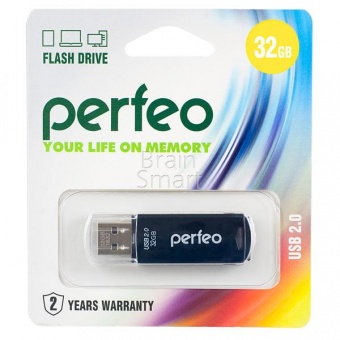 USB 2.0 Флеш-накопитель 32GB Perfeo C06 Черный - фото, изображение, картинка