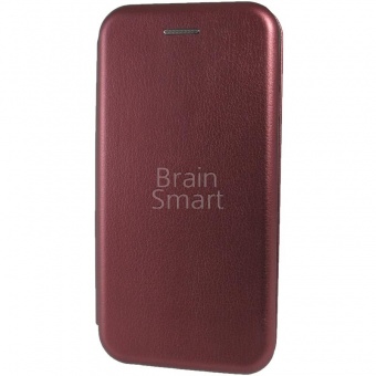 Книжка кожа Brauffen iPhone 6/6S Бордовый тех.упак - фото, изображение, картинка