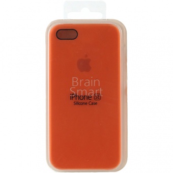 Накладка Silicone Case Original iPhone 5/5S/SE  (2) Оранжевый - фото, изображение, картинка
