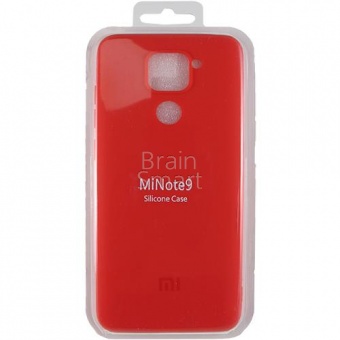 Накладка силиконовая Копия Silicone Case Xiaomi Redmi Note 9 Красный - фото, изображение, картинка