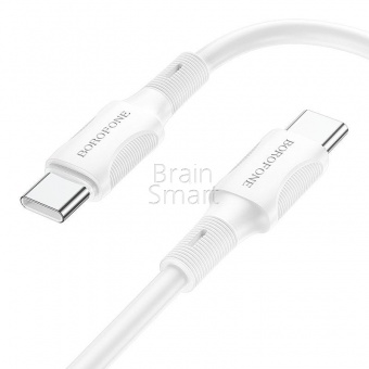 Кабель USB-C to USB-C Borofone BX80 60W (1м) Белый* - фото, изображение, картинка
