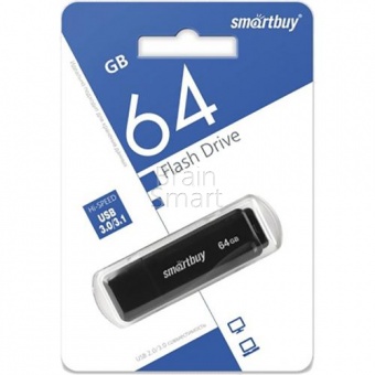 USB 3.0 Флеш-накопитель 64GB SmartBuy LM05 Черный - фото, изображение, картинка