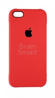 Накладка пластиковая Back Cover под кожу iPhone 5/5S/SE Красный - фото, изображение, картинка